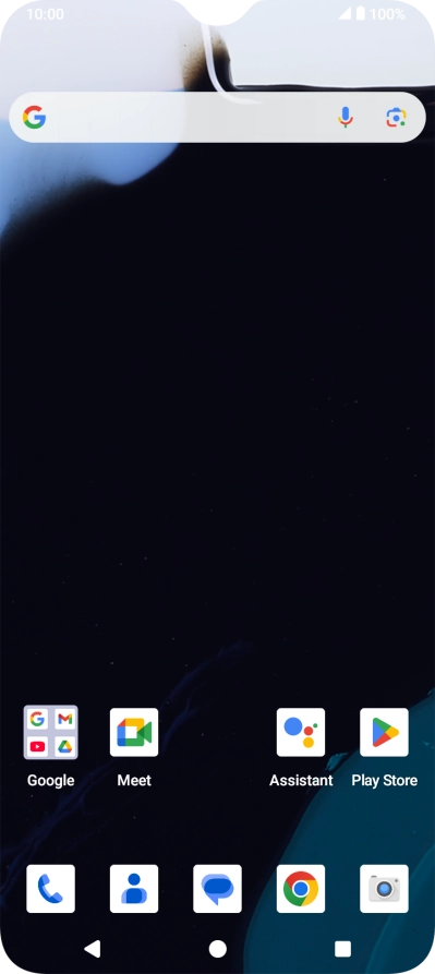 Slide two fingers downwards starting from the top of the screen.