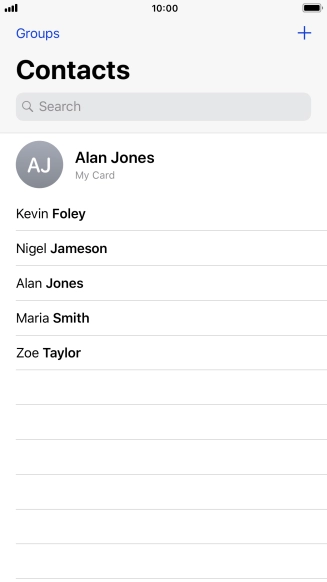 Press the required contact.
