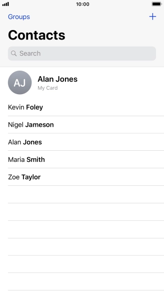Press the new contact icon.