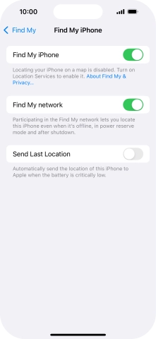 Press the indicator next to 