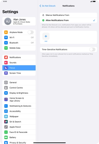 Press the indicator next to 