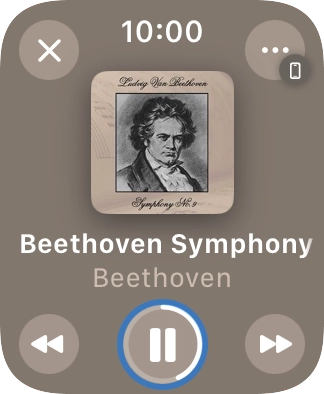 Turn the Digital Crown to select the required volume.