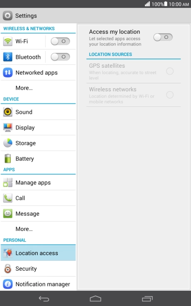Press the indicator next to 