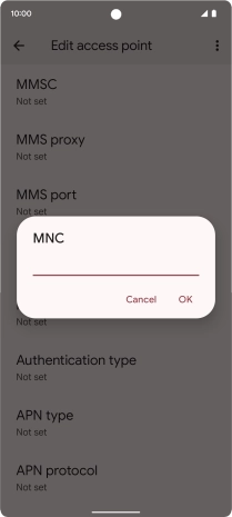 Key in 03 and press OK.