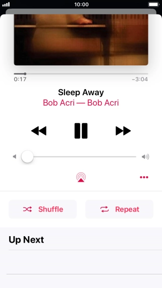 Press Shuffle to turn the function on or off.