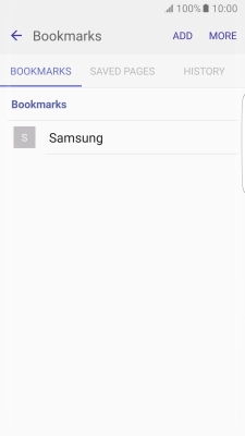Press the required bookmark.