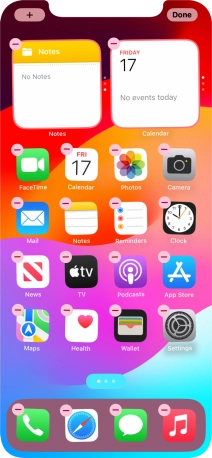 Press the home screen icon.