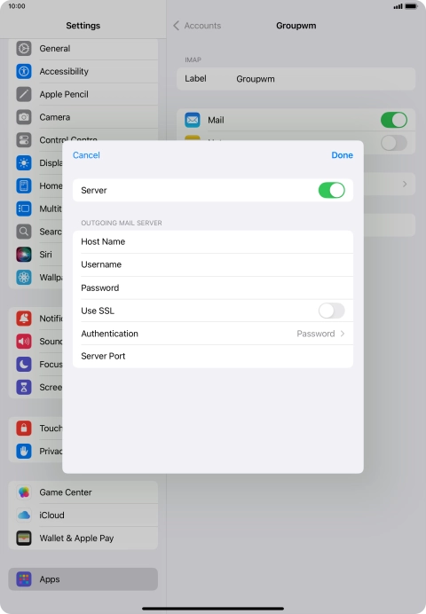 Press the indicator next to 