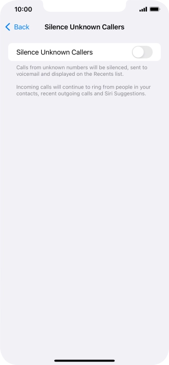 Press the indicator next to 