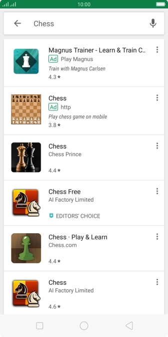 Press the required app.