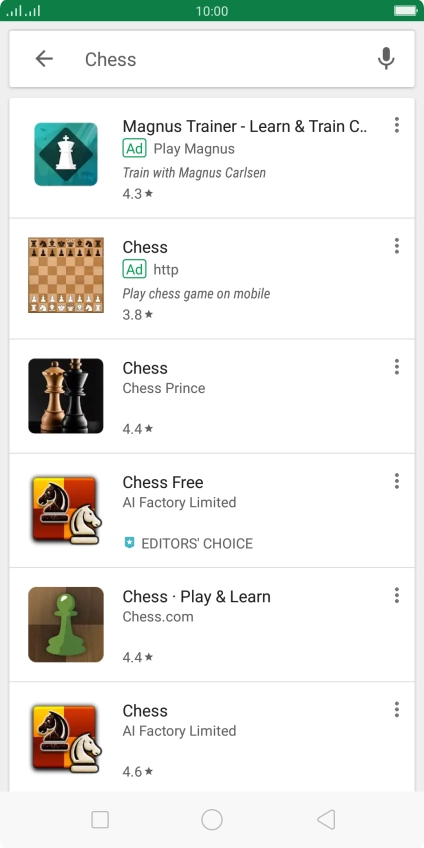 Press the required app.