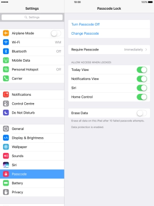Press the indicator next to 