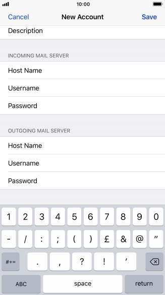 Press Save. Your email account has now been set up. To select more settings for incoming and outgoing server, proceed with the following steps.