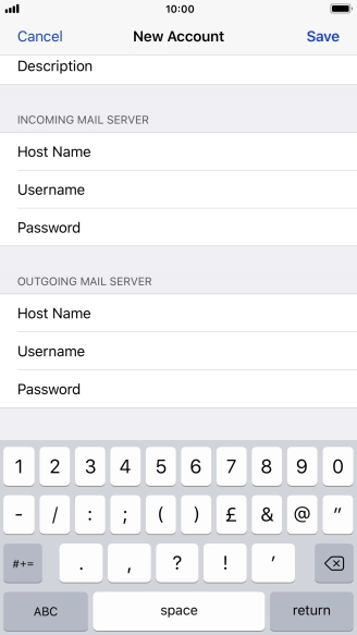 Press Save. Your email account has now been set up. To select more settings for incoming and outgoing server, proceed with the following steps.