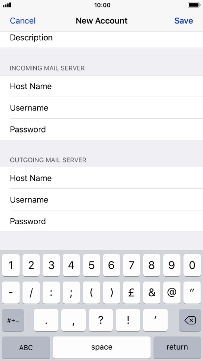 Press Save. Your email account has now been set up. To select more settings for incoming and outgoing server, proceed with the following steps.