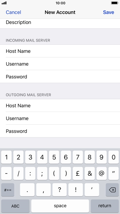 Press Save. Your email account has now been set up. To select more settings for incoming and outgoing server, proceed with the following steps.