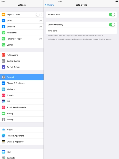Press the Home key to return to the home screen.