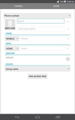 Press the address book drop down list.