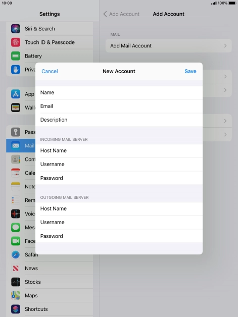 Press Save. Your email account has now been set up. To select more settings for incoming and outgoing server, proceed with the following steps.