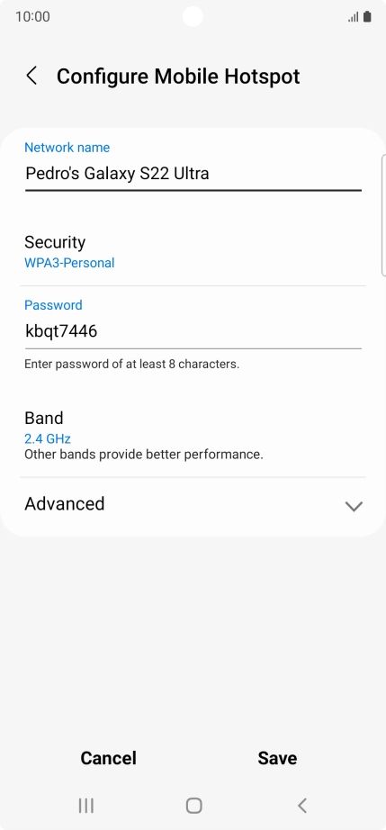 Press the field below 