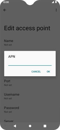 Key in live.vodafone.com and press OK.