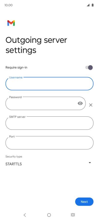 Press the field below 