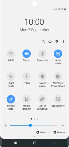 Press the settings icon.