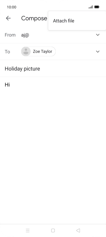Press Attach file and go to the required folder.