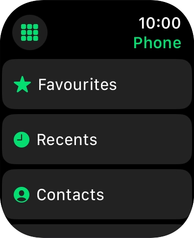 Press the keypad icon.