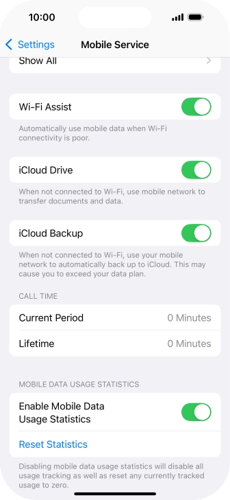 Press the indicator next to 