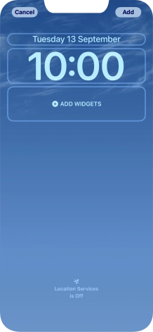 To customise the way the lock screen date is displayed, press the date widget and follow the instructions on the screen to select the required widget display mode.