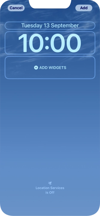 To customise the way the lock screen date is displayed, press the date widget and follow the instructions on the screen to select the required widget display mode.