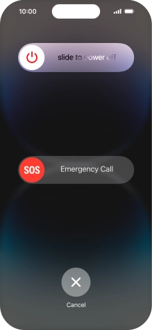 Press and drag the power off icon right.