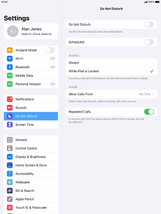 Press the indicator next to 