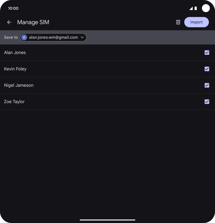 Press the drop down list next to 