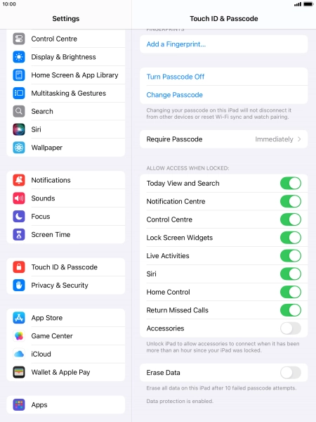 Press the indicator next to 