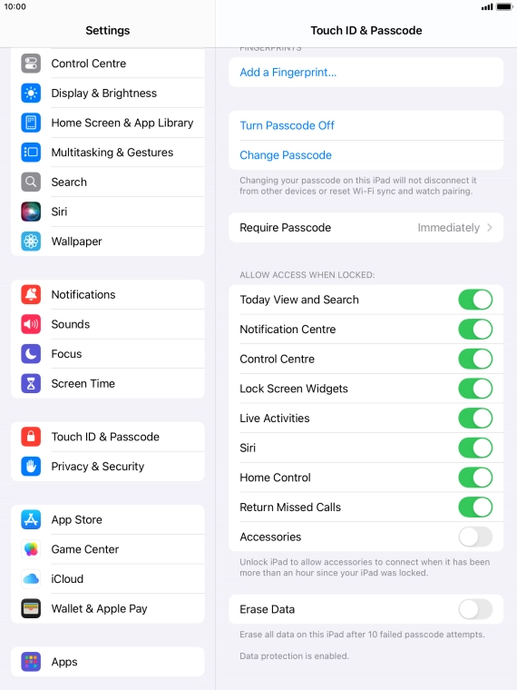 Press the indicator next to 