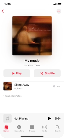 Go to the required category or playlist and press the required audio file.