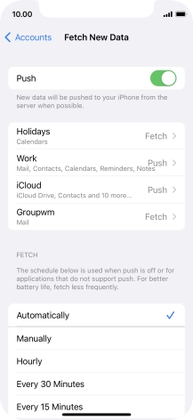 Press the indicator next to 
