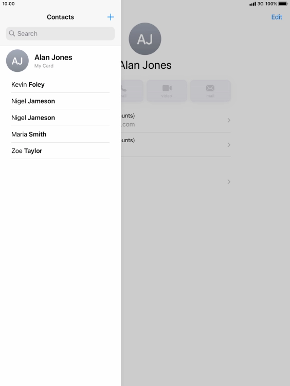Press the new contact icon.