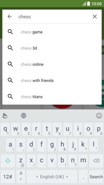Key in the name or subject of the required app and press Search.
