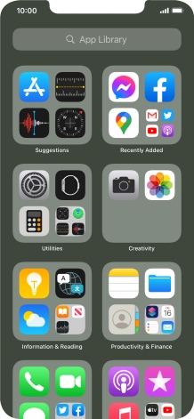 Press the required app.
