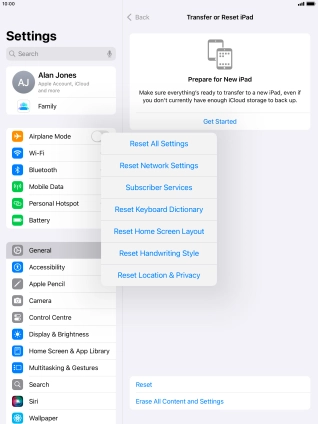 Press Reset Network Settings.