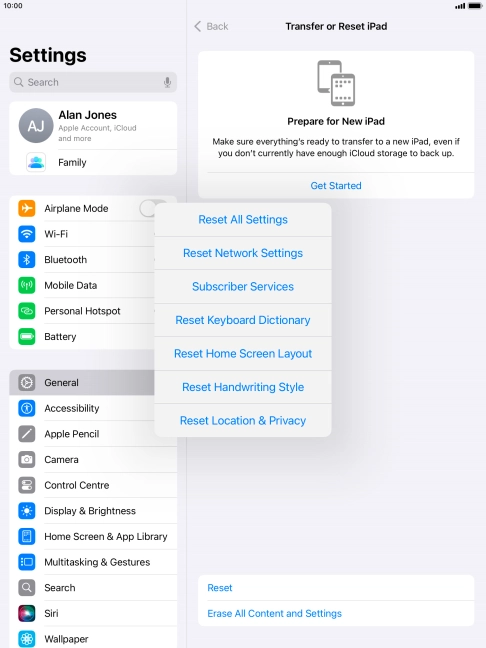 Press Reset Network Settings.