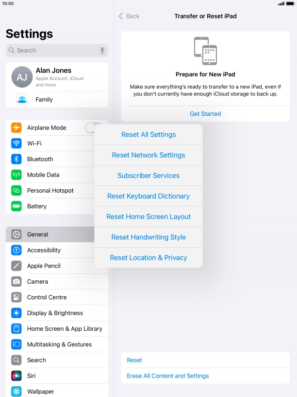 Press Reset Network Settings.