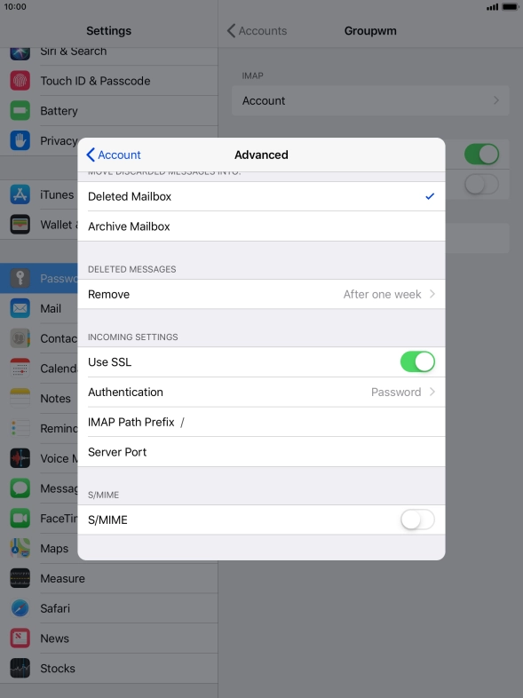 Press the indicator next to 