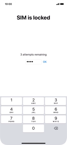 If your SIM is locked, key in your PIN and press OK.