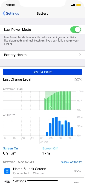 Slide your finger upwards starting from the bottom of the screen to return to the home screen.