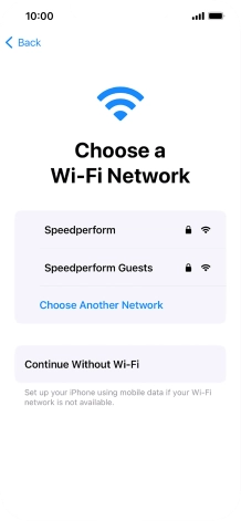 Press the required Wi-Fi network.