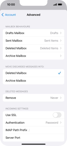 Press the indicator next to 